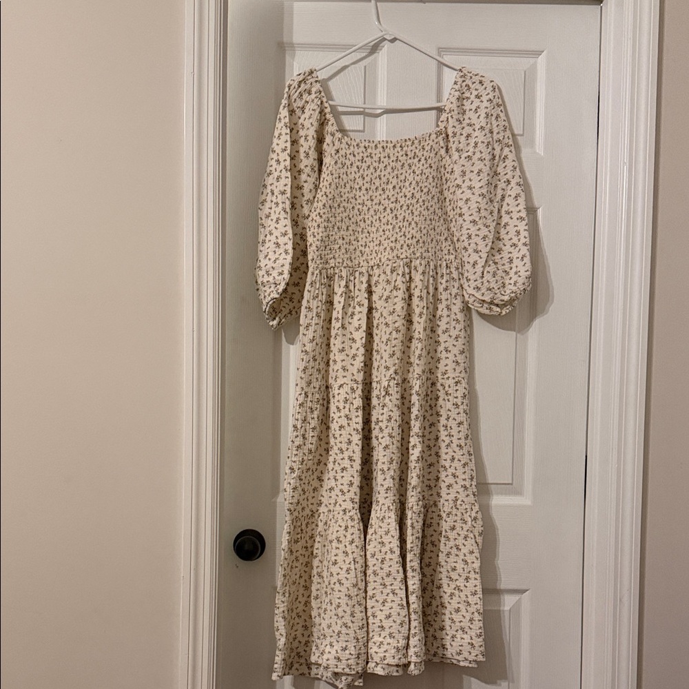 Neuflora Floral Puff Sleeve Maxi Dress